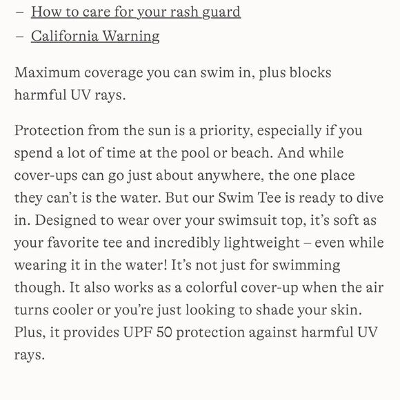 Land's End long sleeve swim tee rashguard, orange mini tropic leaves size large - Picture 4 of 5